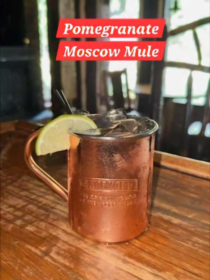 Pomegranate Moscow Mule is a fall drink at the Fox and Hounds.