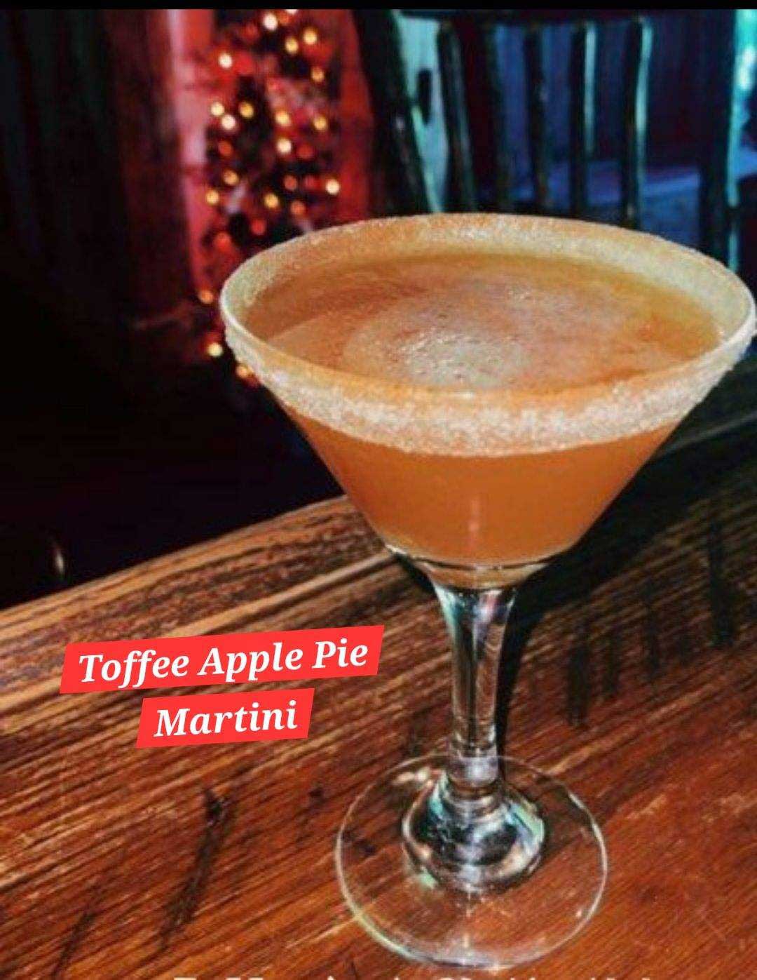 Toffee Apple Pie Martini is a fall drink at the Fox and Hounds.