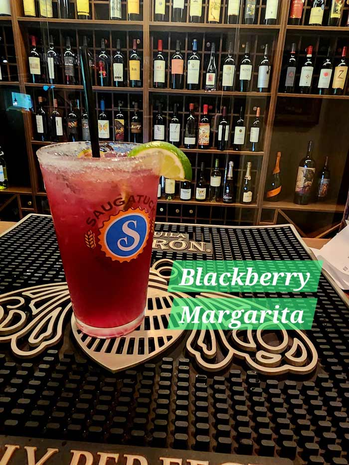 Blackberry Margarita from the Fox and Hounds Restaurant drink special summer 2025 Blackberry Margarita from the Fox and Hounds Restaurant drink special summer 2025