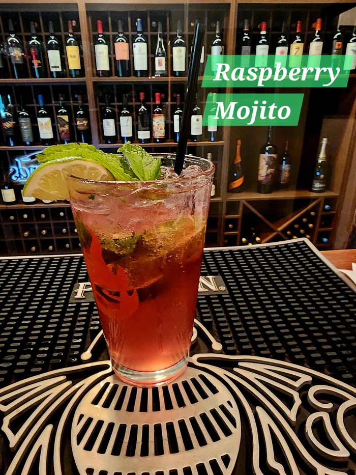 Raspberry Mojito from the Fox and Hounds Restaurant drink special summer 2025 Raspberry Mojito from the Fox and Hounds Restaurant drink special summer 2025